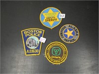 Police patches.