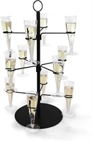 $25  3 Tier Cocktail Tree Stand  12 Holders  Black