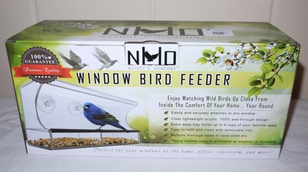 acrylic window bird feeder nib