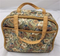 Tri-Zip Floral Make Up Bag