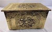 Gold-plated storage box (16in x 10in x 10in)