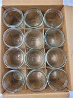 Set of 12 asst. wide mouth canning jars