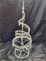 Decorative white metal Christmas tree