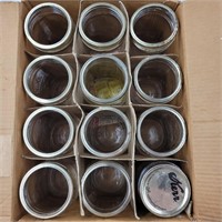 Set of 12 wide mouth quart canning jars