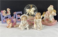 Assorted Figurines & Music Boxes, Including "Love"