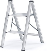 $36  KINGRACK Aluminium 2 Step Ladder  Silver