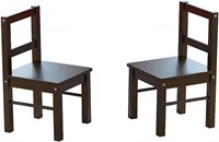 $56  UTEX Chair Pair for Kids  Set of 2  Espresso