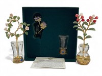 3 vintage Joan Rivers Imperial Flowers Faberge-