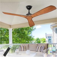 $96  Depuley 52-Inch Ceiling Fan  Walnut+Black