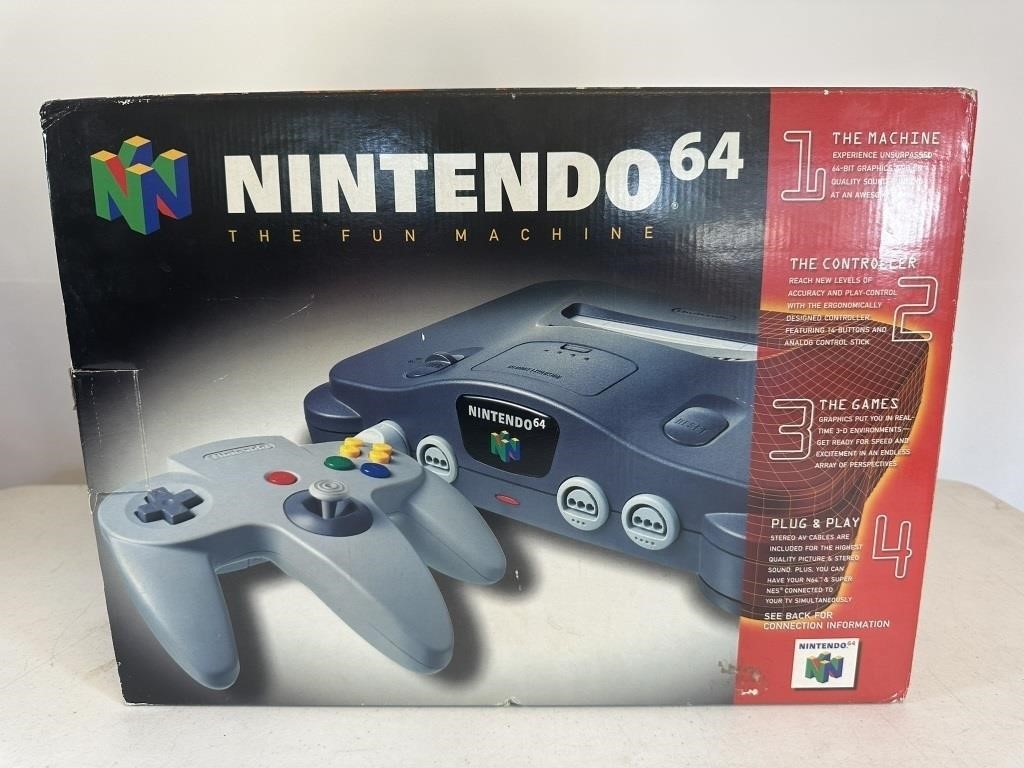 NINTENDO 64 GAME CONSULE (WITH BOX) -