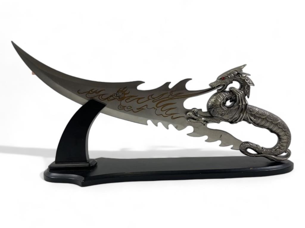 Vintage Large Fantasy Dragon Dagger Knife