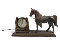 Vintage 1940’s Copper Horse Mantle Clock