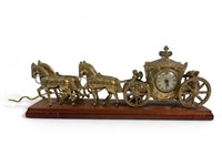 Vintage Large United Stagecoach Mantle Clock