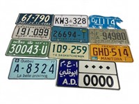 11 vintage License Plates