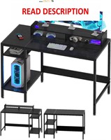 47 Gaming Desk - Home Office  Storage  Black