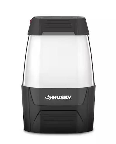 $45  Husky 2000 Lumens Hybrid Power LED Lantern wi