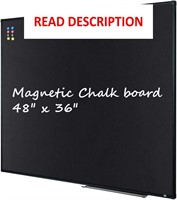 $80  48x36 Magnetic Chalk Board with Pen Tray