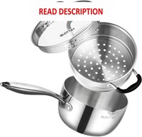 Stainless Steel Saucepan with Steamer  3.5 QT