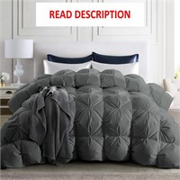 $340  Grey Goose Down Comforter  Full/Queen  Grey