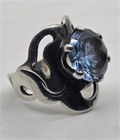 SIGI PINEDA 925 Ring with Aquamarine Stone