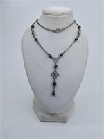 Sterling silver Necklace whit  Hematite stone
