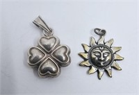 Two pendants Sterling silver 925