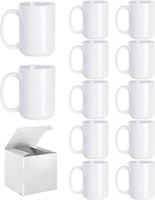 11 pack Sublimation Coffee mugs, 15 oz