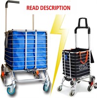 Foldable Grocery Cart with Swivel Wheel