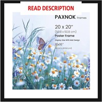 $25  PAXNOK 20x20 - 16x16 Frame with Mat  Black
