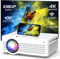 4K 1080P 5G WiFi Bluetooth Projector