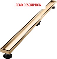 $135  AVSIILE Linear Shower Drain  Gold  48