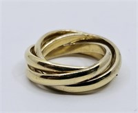 Sterling Silver Gold Plated 4-NITY Ring