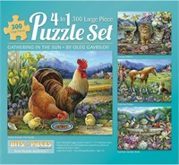 SEALED-4-In-1 300 Piece Jigsaw Puzzles