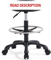 $55  Black Saddle Rolling Chair - No Backrest