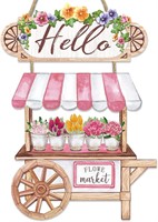 SEALED-Spring Welcome Wood Sign Decor x2
