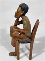 Vintage Carved Wooden African Figurine