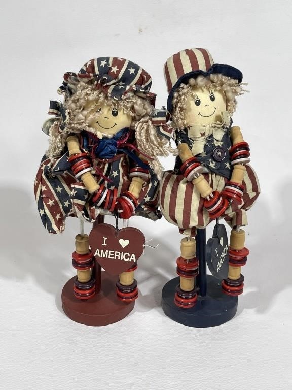 Two Forth Of July Decor Dolls