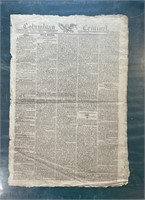 Antique 1806 Columbian Centinel Newspaper 14in W