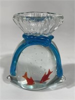 Art Glass Fish Themed Paperweight