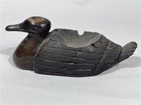 Vintage Carved Wooden Duck Ash Tray