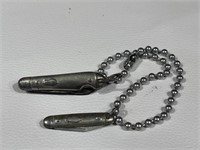 Two Small Pocket Knives on Chain