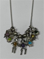 Sterling Silver Necklace with Child Pendants