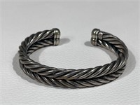 Sterling Silver Cuff Bracelet 2.5in W