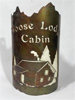 Metal Moose Lodge Cabin Wall Light Sconce Shade