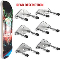 $23  Aluminum Skateboard Wall Mount  Silver  6-Pac