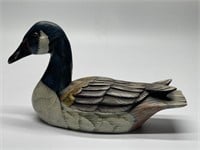 Vintage Hand Painted Carved Wooden Duck