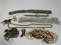 Selection of Vintage Costume Jewelry - Faux Pearl
