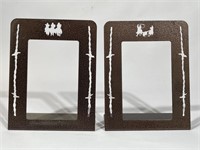 Two Western Style Metal Picture Frames