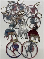 (11) Metal Keychains - Native American Dancer &