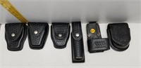 6PC LEATHER POLICE ISSUE HOLSTERS ASSORTMENT